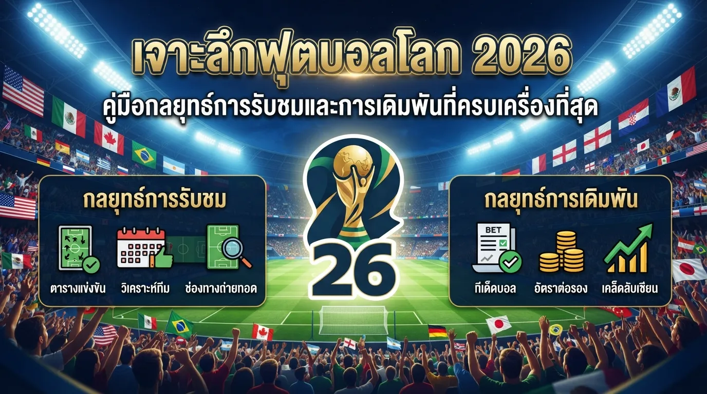 เจาะลึกฟุตบอลโลก 2026: คู่มือกลยุทธ์การรับชมและการเดิมพันที่ครบเครื่องที่สุด